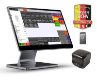 Einzelhandelskasse Paket E mit 2D - Handscanner &...