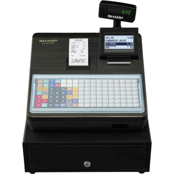 Sharp Registrierkasse XE-A217 XB – anthrazit – inkl. TSE-Lizenz 3 Jahre